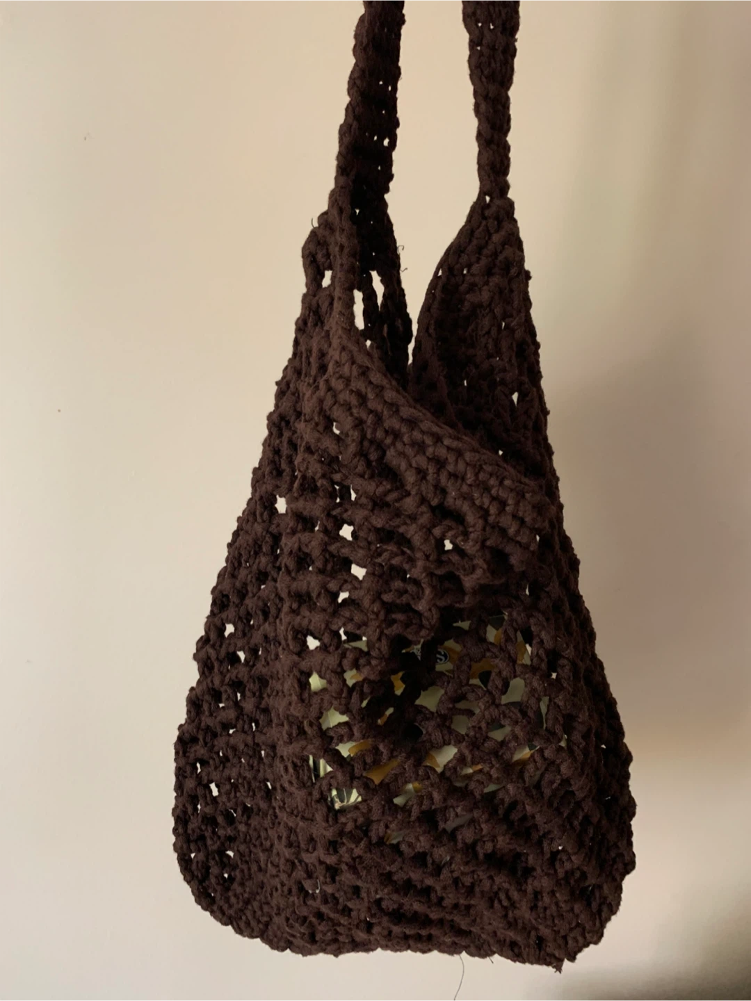 Dark Brown Hand-Crocheted Handbag - photo 2