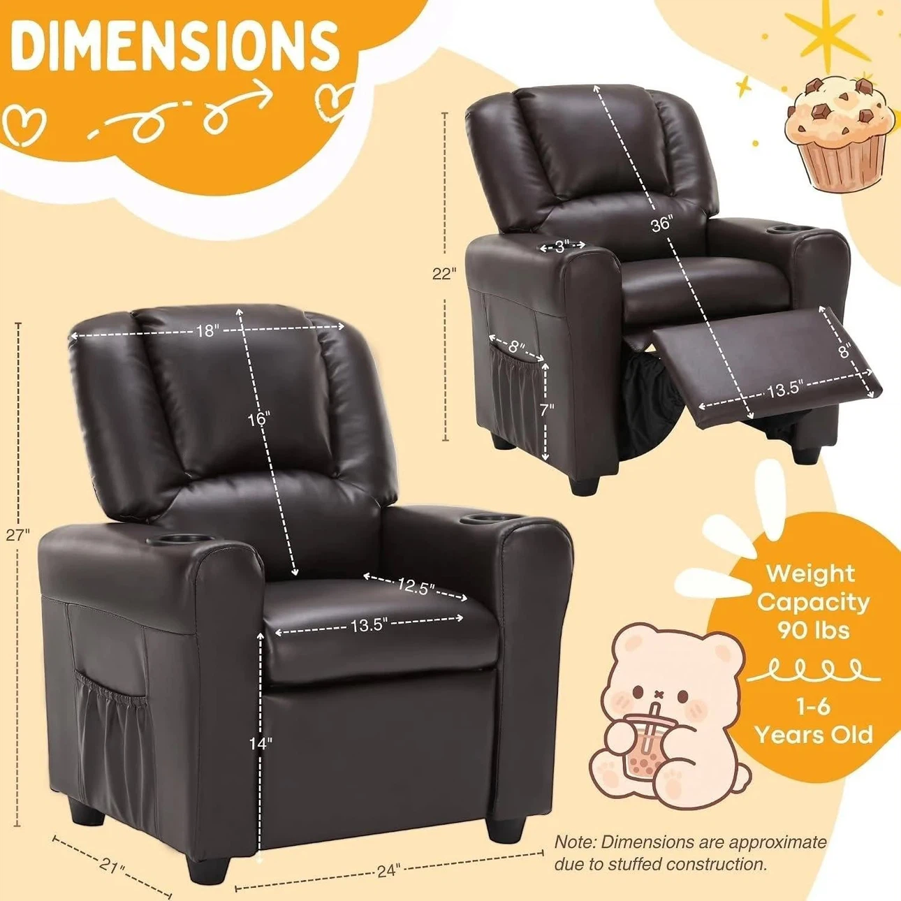 Kids Recliner Chair (Leather) - photo 2
