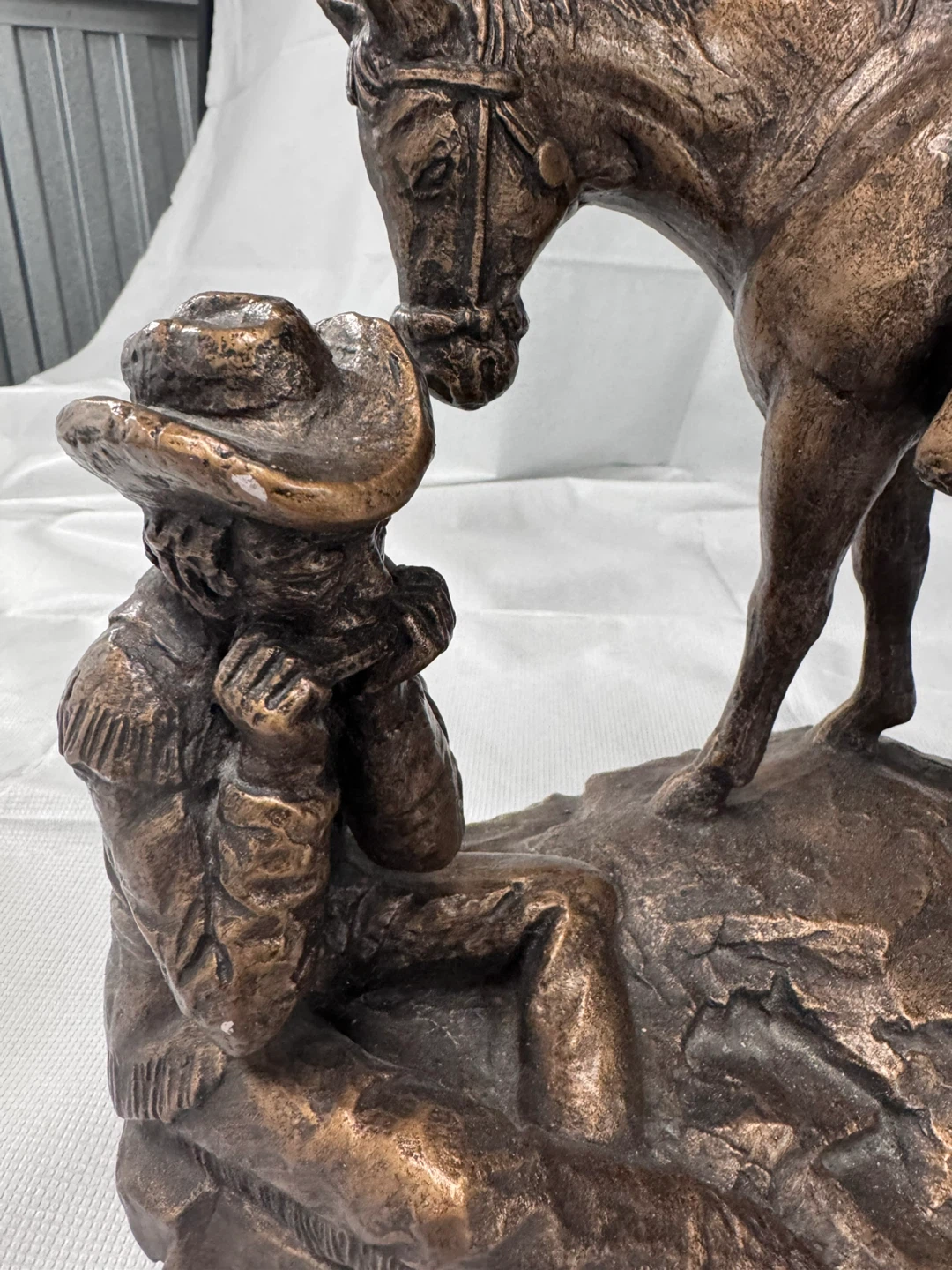 Austin Productions Cowboy and Horse Statue - photo 2