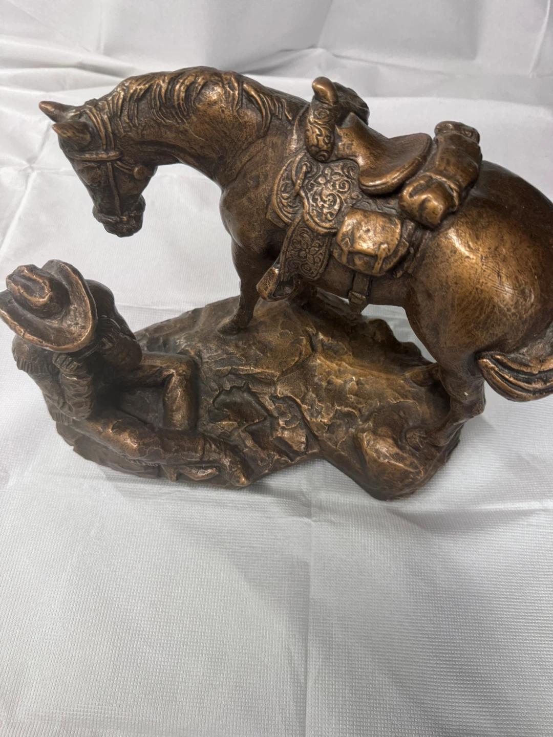 Austin Productions Cowboy and Horse Statue - photo 3