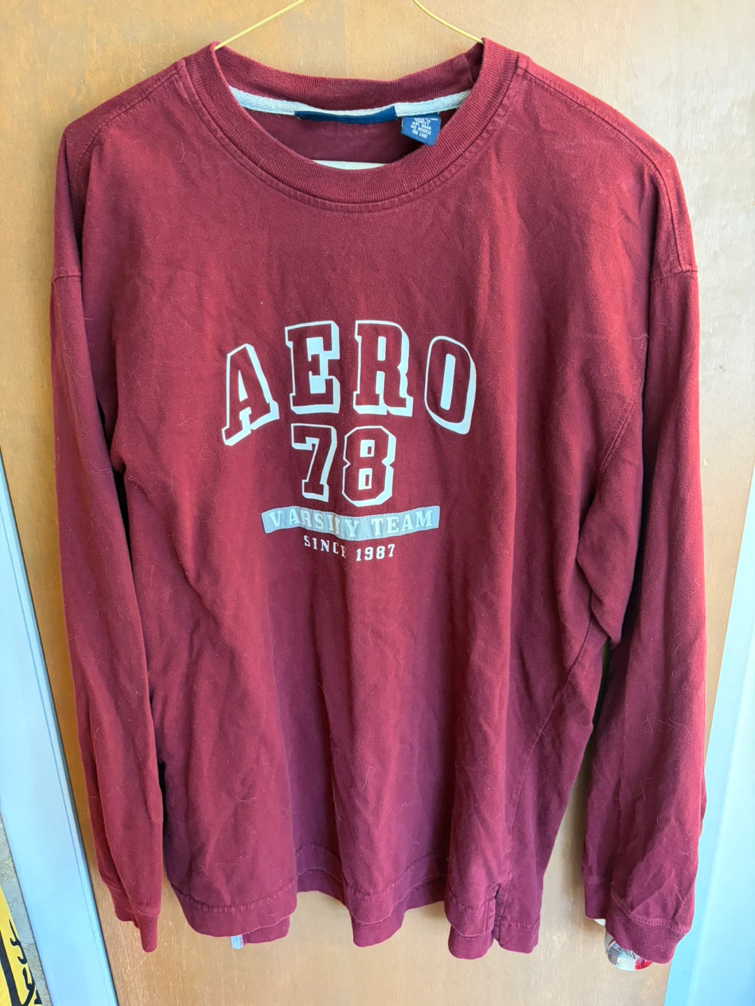 Aeropostale Maroon Long Sleeve Shirt
