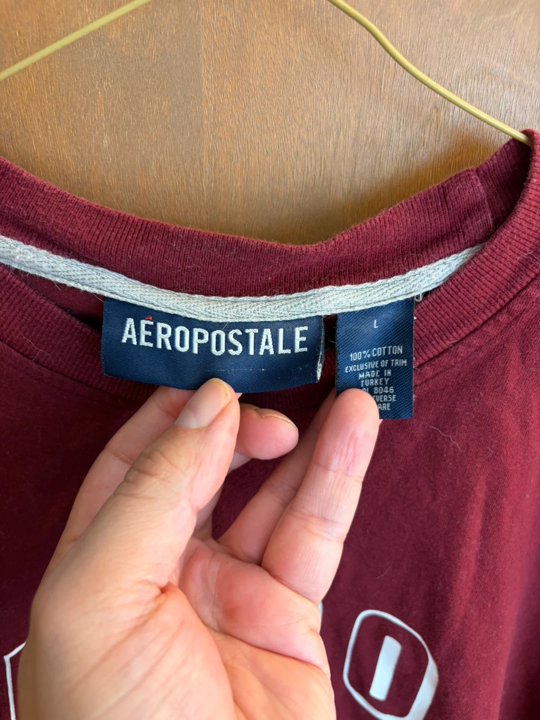 Aeropostale Maroon Long Sleeve Shirt - photo 4