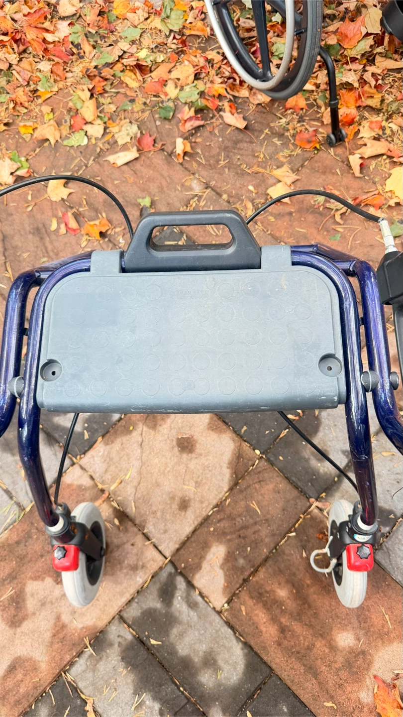 Blue Four-Wheeled Mobility Walker - photo 2