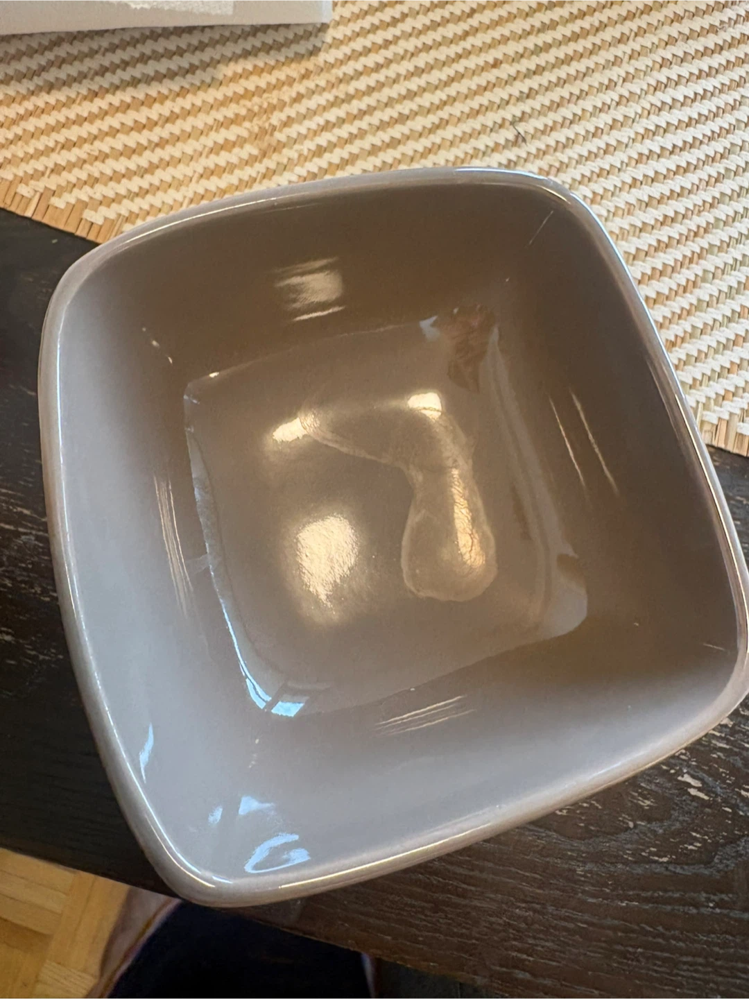 Set of 4 Square Brown Ceramic Bowls - photo 2