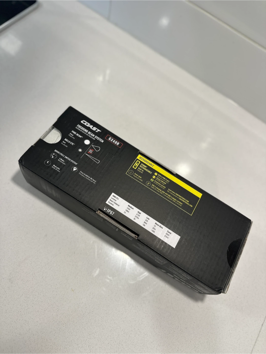Brand New Coast Flashlight GX40R Waterproof 3000 Lumen $40 - photo 2