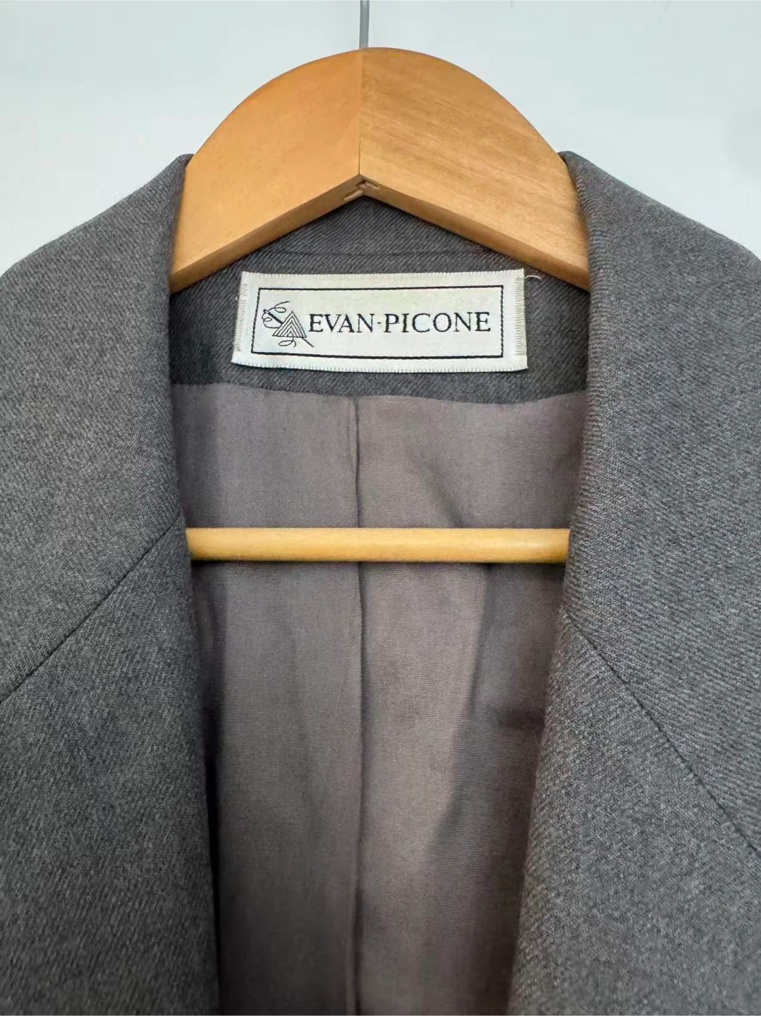 Evan Picone Grey Worsted Wool Blazer - photo 2