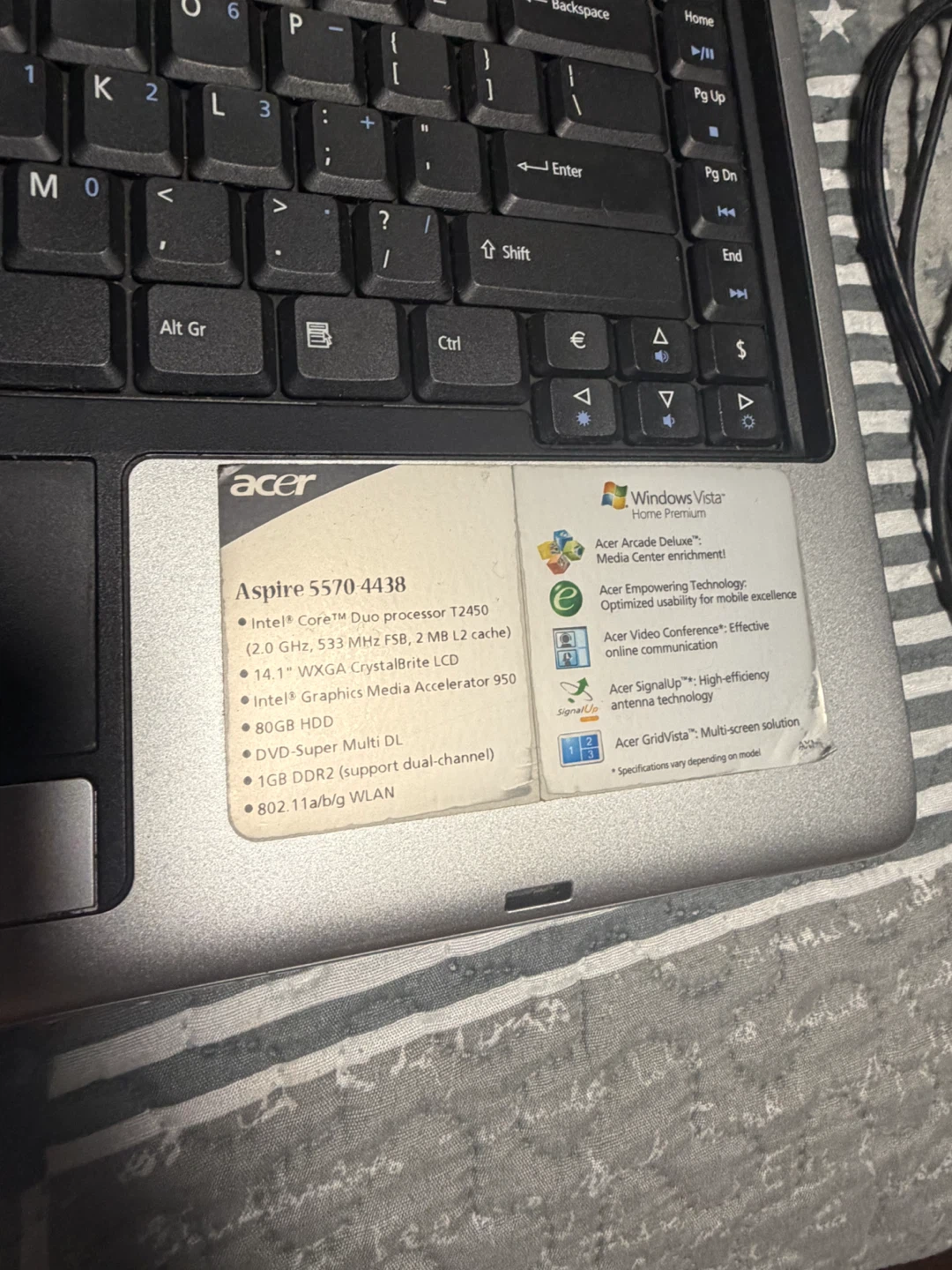 Acer Aspire 5570-4438 Laptop - photo 4