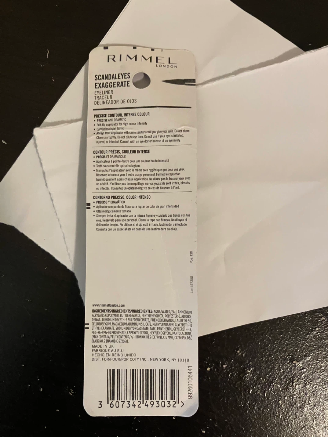 Rimmel Waterproof Scandaleyes Exaggerate Eyeliner  Black - photo 2