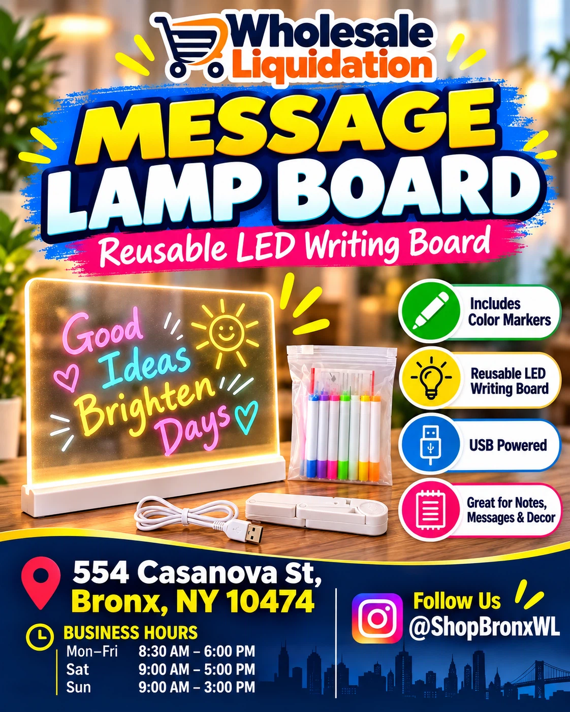 Wholesale Liquidation Message Lamp Board