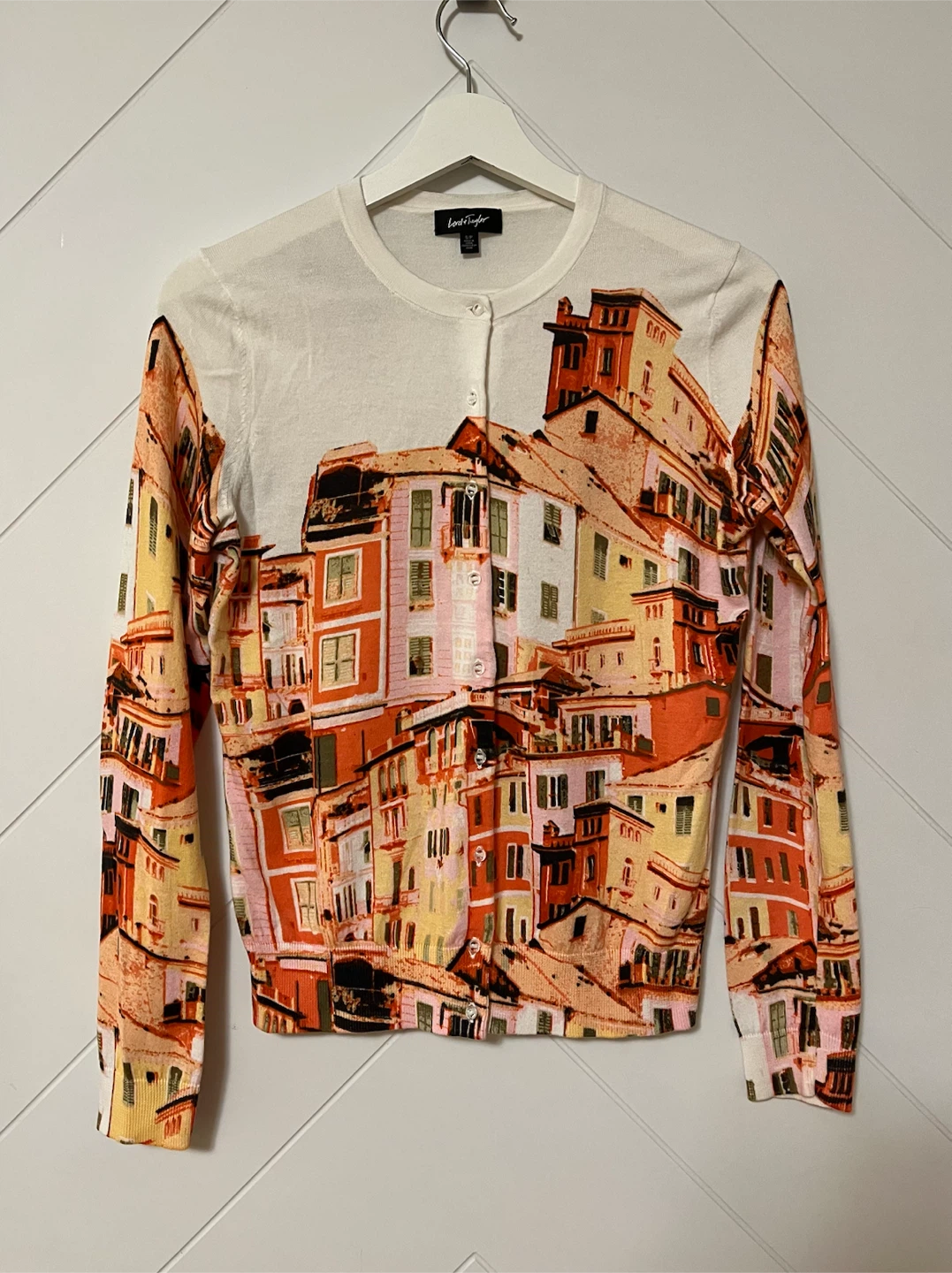 Lord & Taylor Village Print Cardigan - photo 2