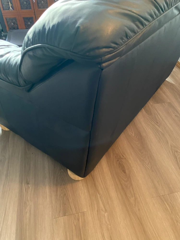 Genuine leather loveseat - photo 4