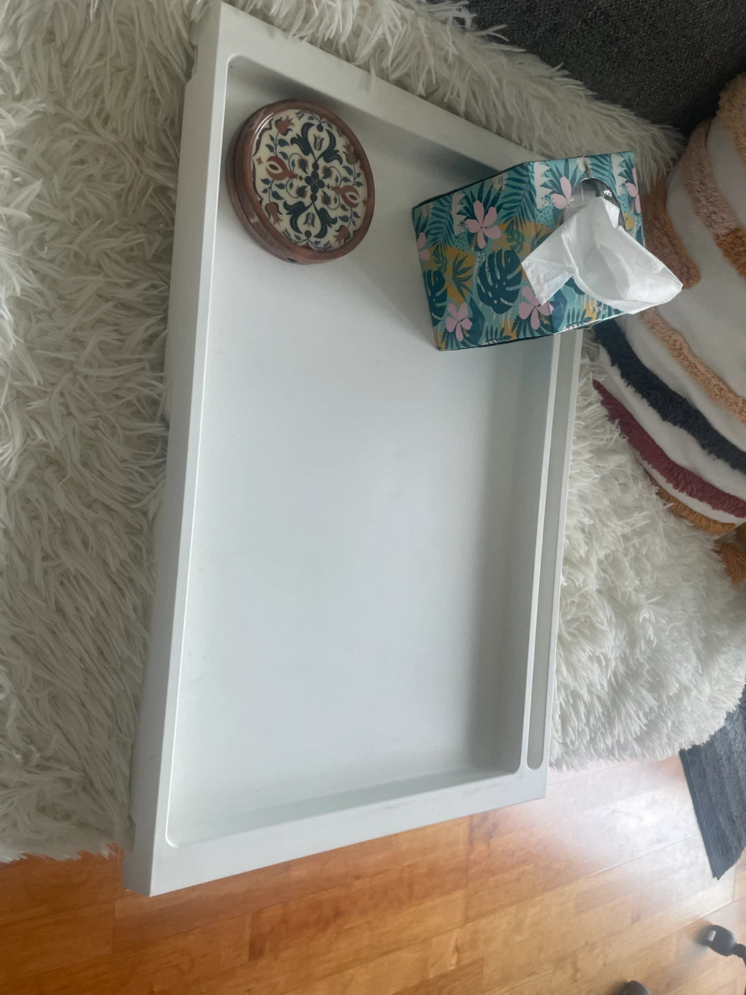 IKEA White Foldable Bed Tray Desk
