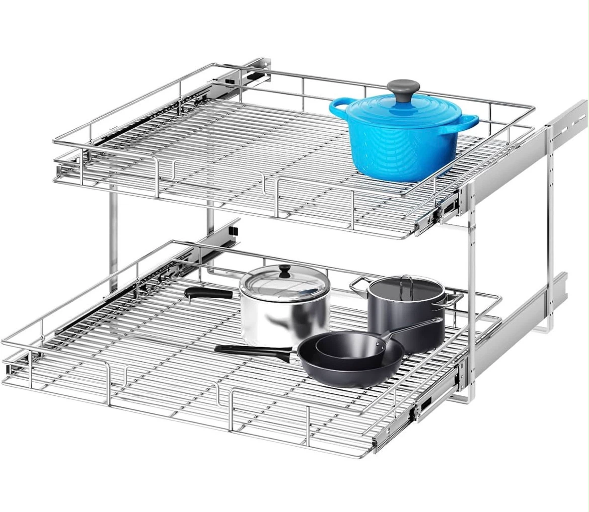 Brand New 2-Tier Pull Out Cabinet Organizer - 28.5" W