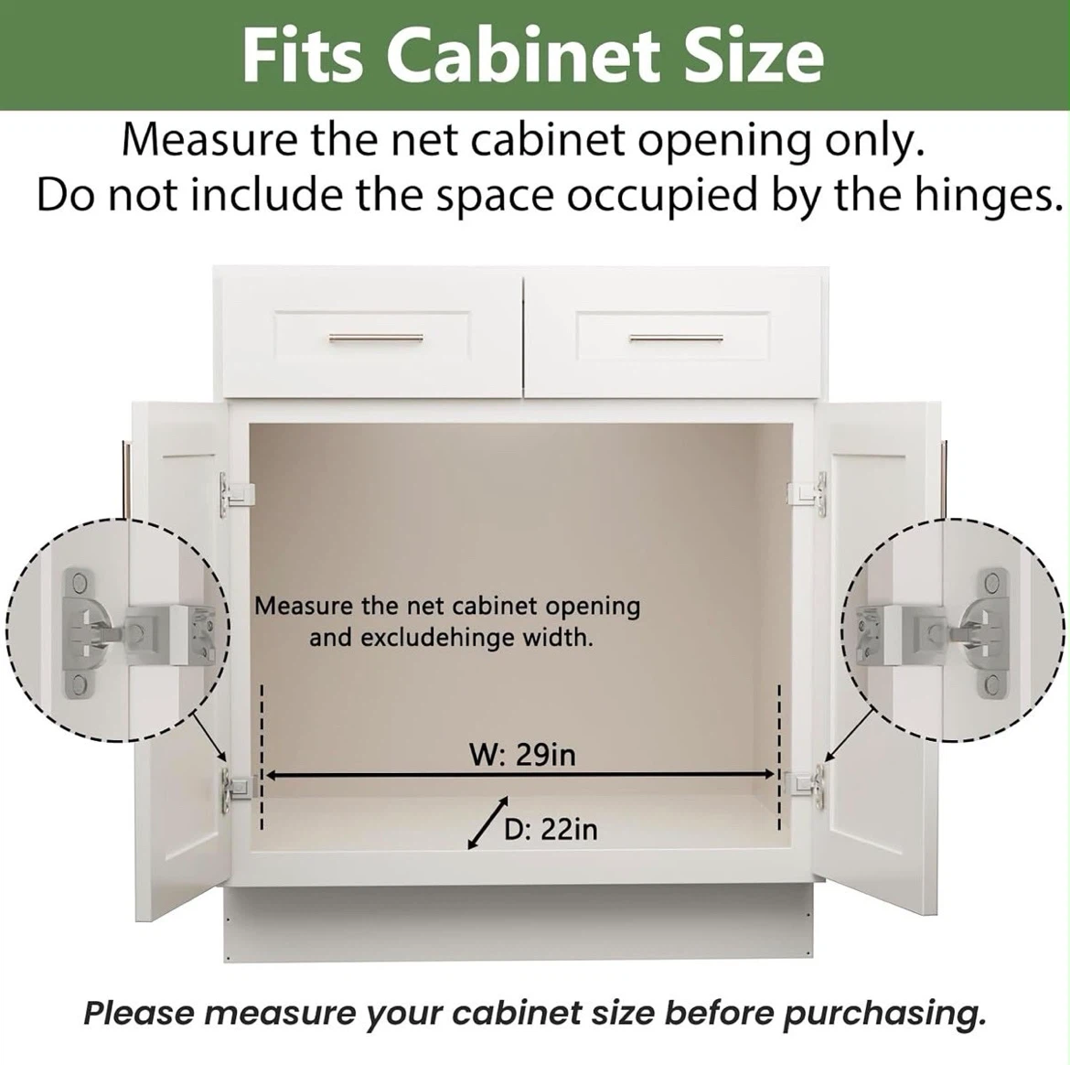 Brand New 2-Tier Pull Out Cabinet Organizer - 28.5" W - photo 4