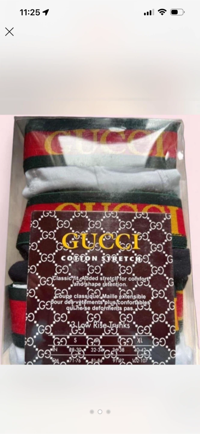 Gucci Cotton Stretch 3-Pack Low Rise Trunks(, white,blue, black) - photo 2