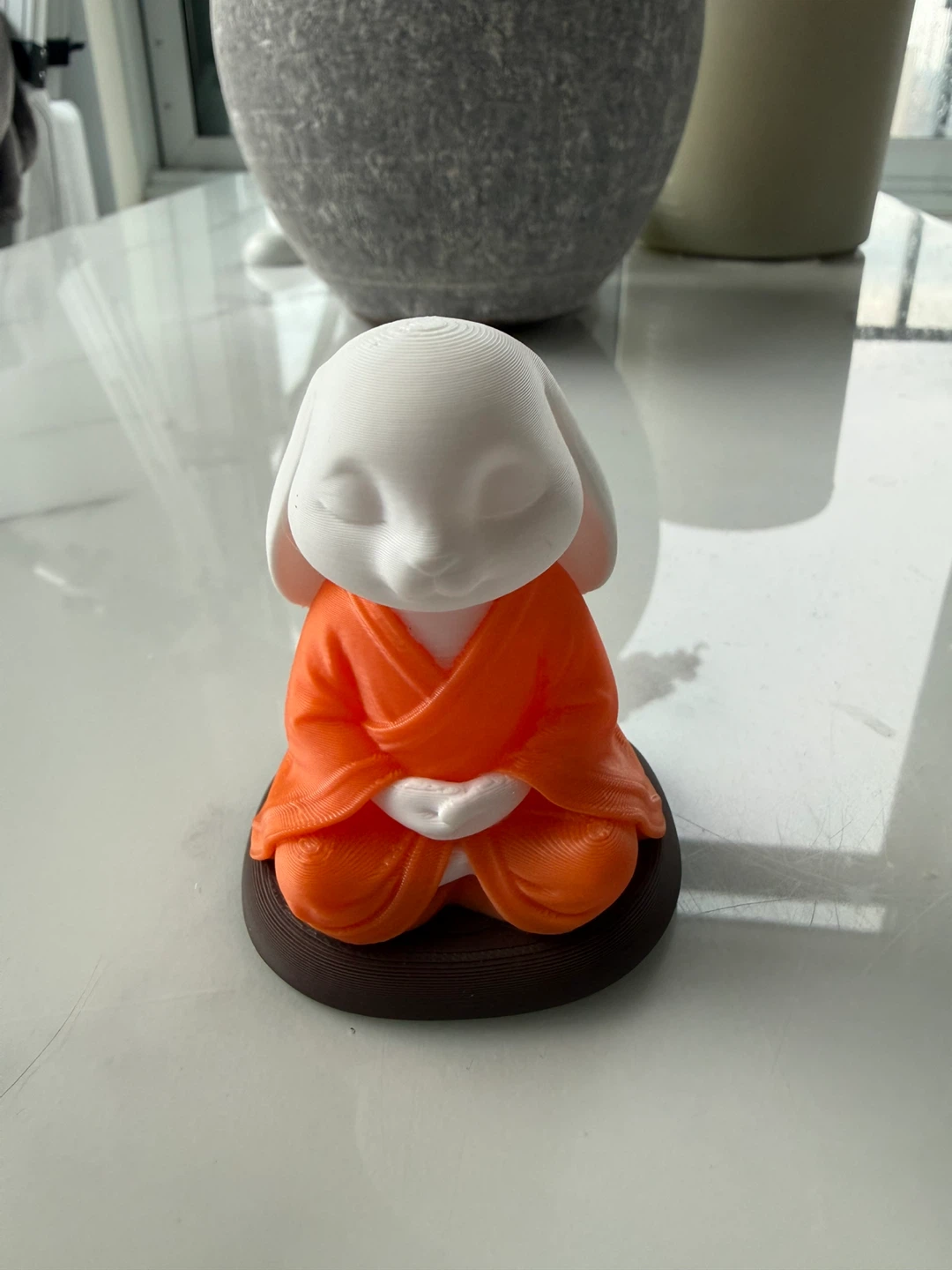 3D Printed Meditating Rabbit Figurine