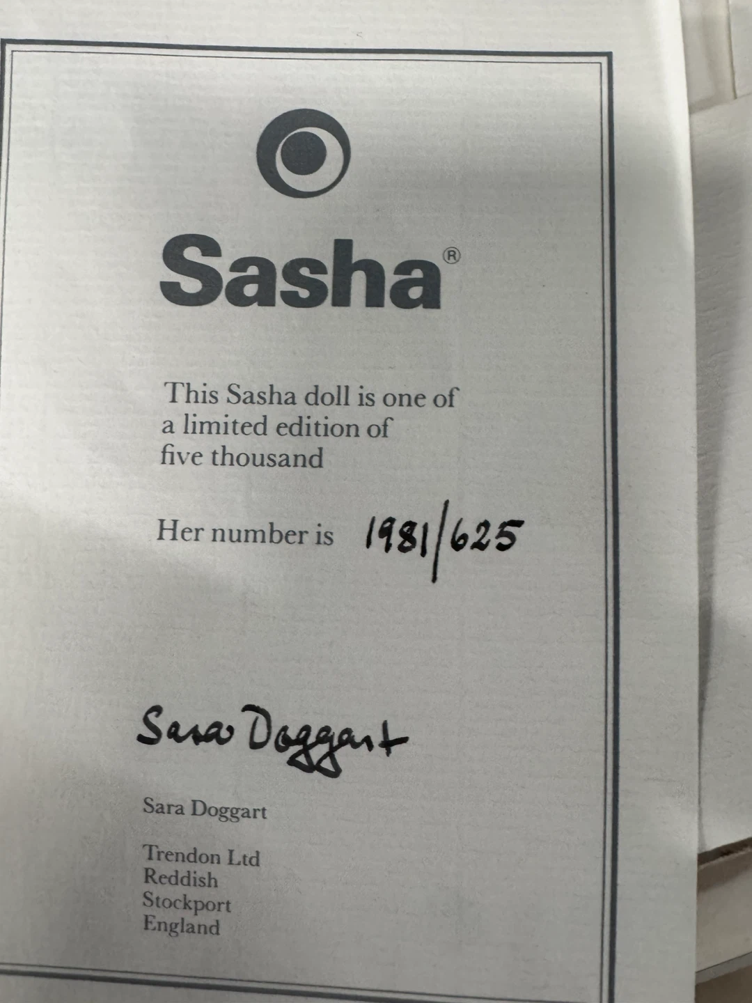 Sasha Limited Edition Doll with Original Box - photo 5