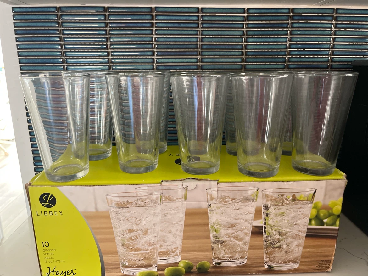 10 Libbey Hayes 16oz Drinking Glasses - Set of 10 - photo 2