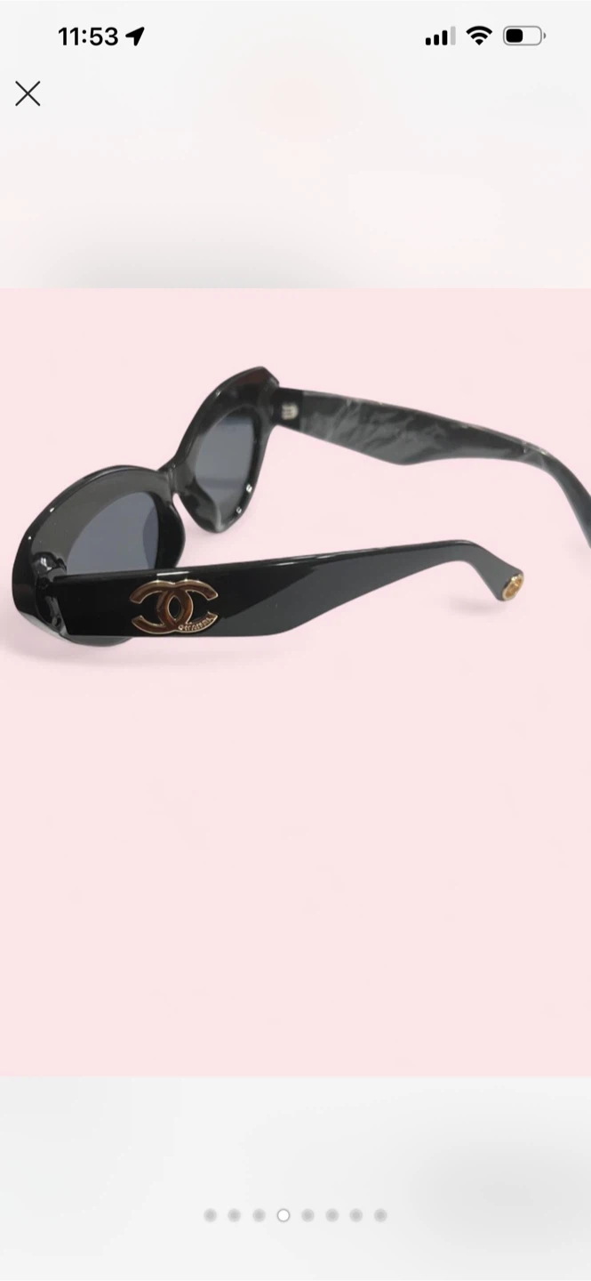 CHANEL Black Cat Eye Sunglasses, v nice quality - photo 4