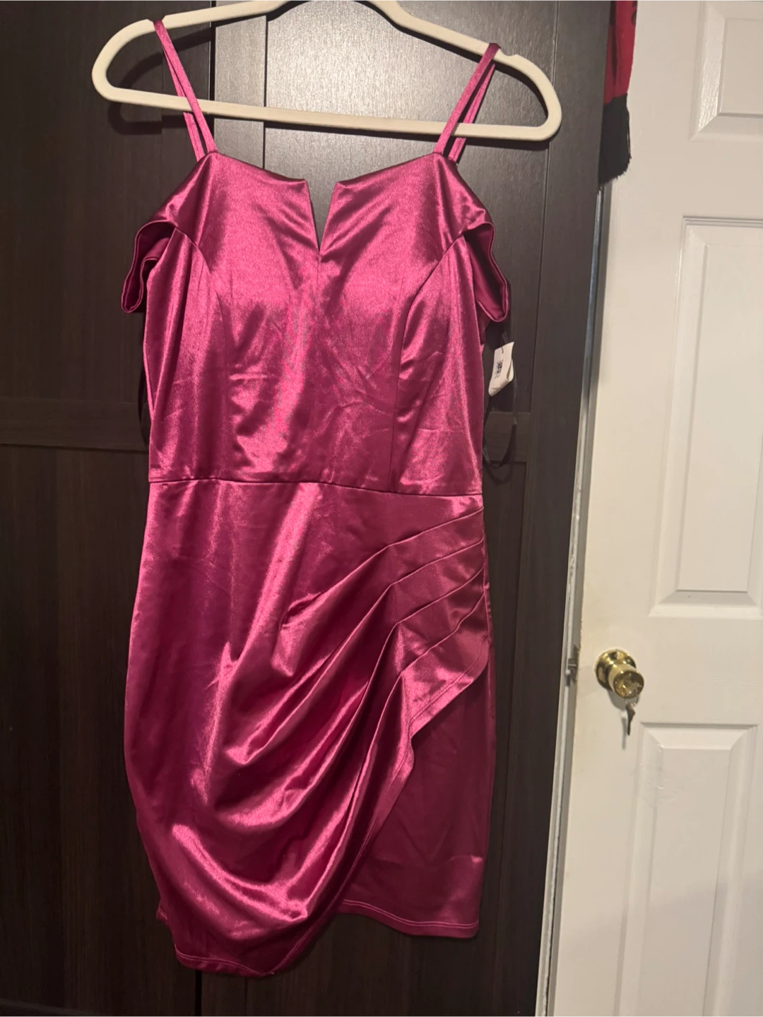 New Pomegranate Satin Dress, Size 11
