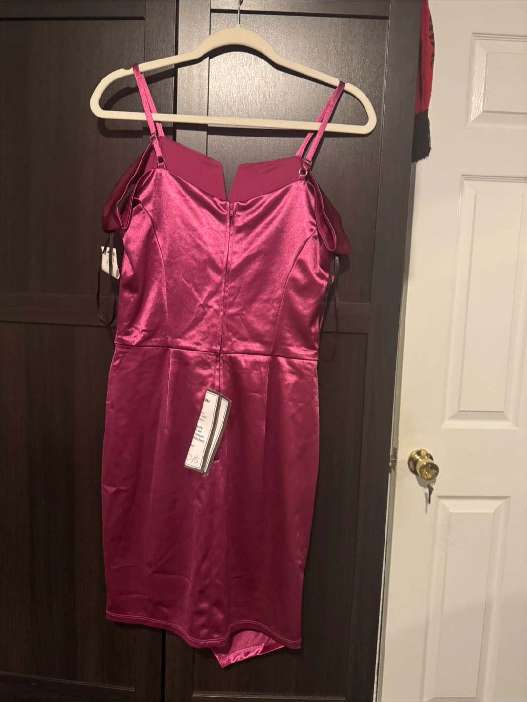 New Pomegranate Satin Dress, Size 11 - photo 2