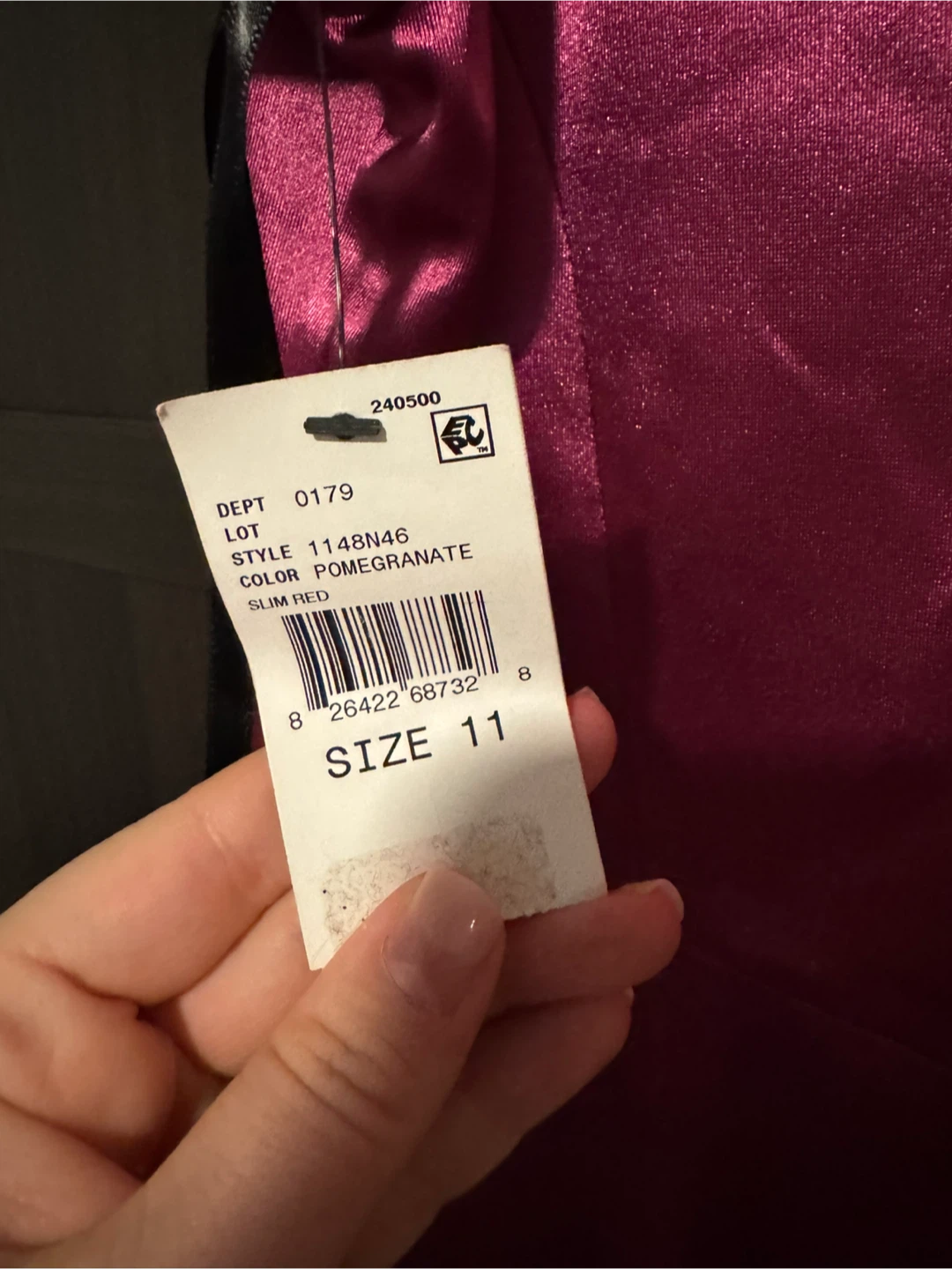 New Pomegranate Satin Dress, Size 11 - photo 3