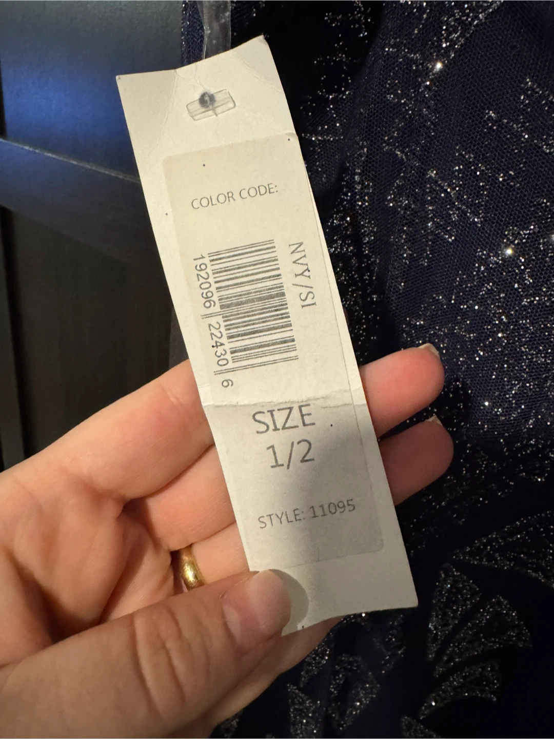 Jump Apparel Navy Glitter Gown - photo 3