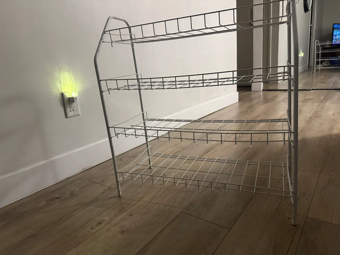 Four-Tier White Metal Shoe Rack - photo 2