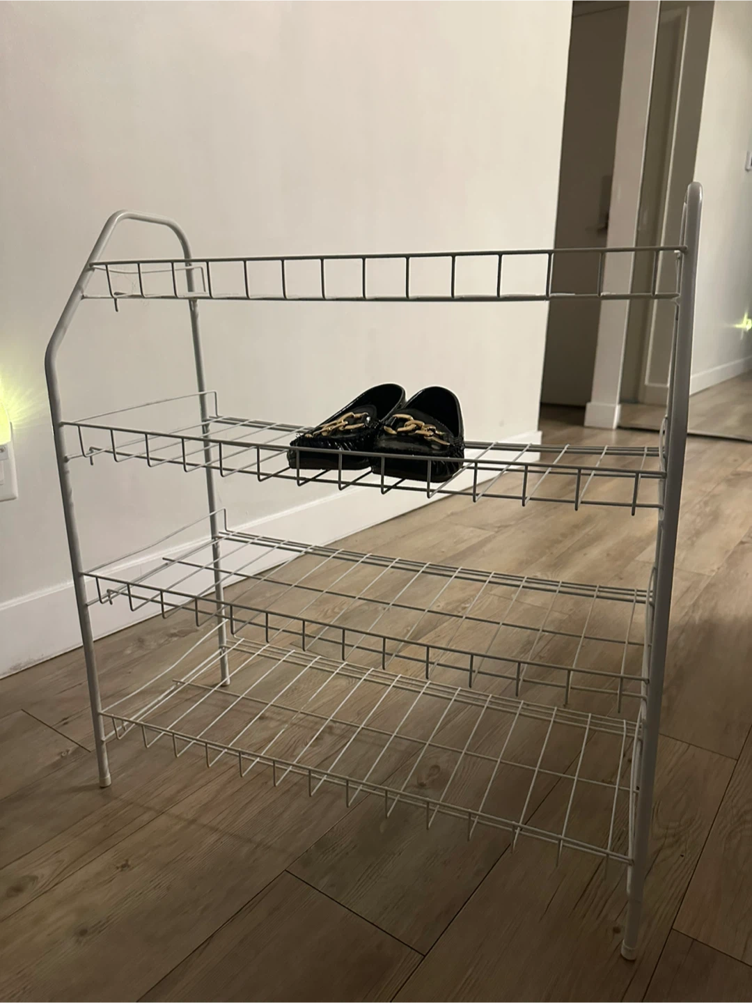 Four-Tier White Metal Shoe Rack - photo 4