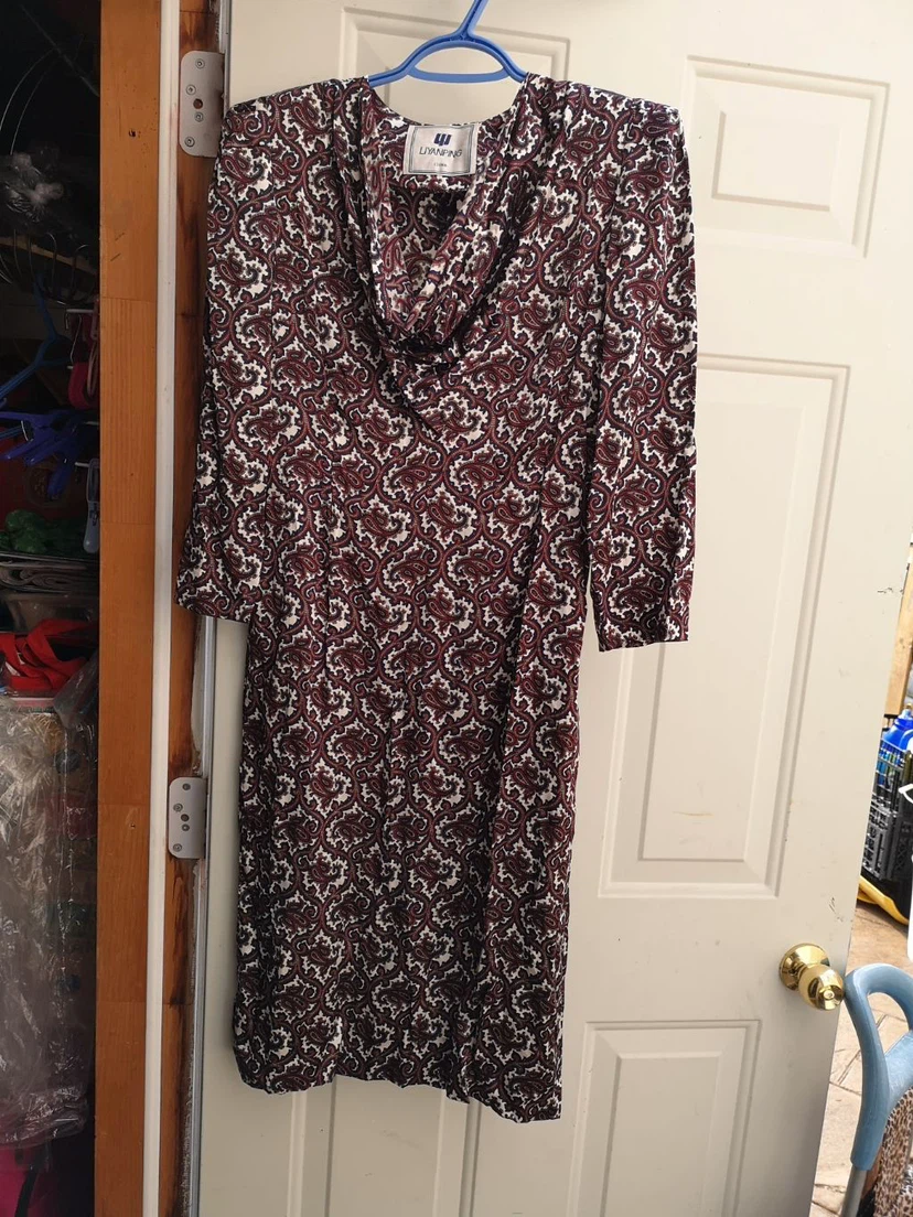 Liyanping Paisley Pattern Dress (made of pure silk)