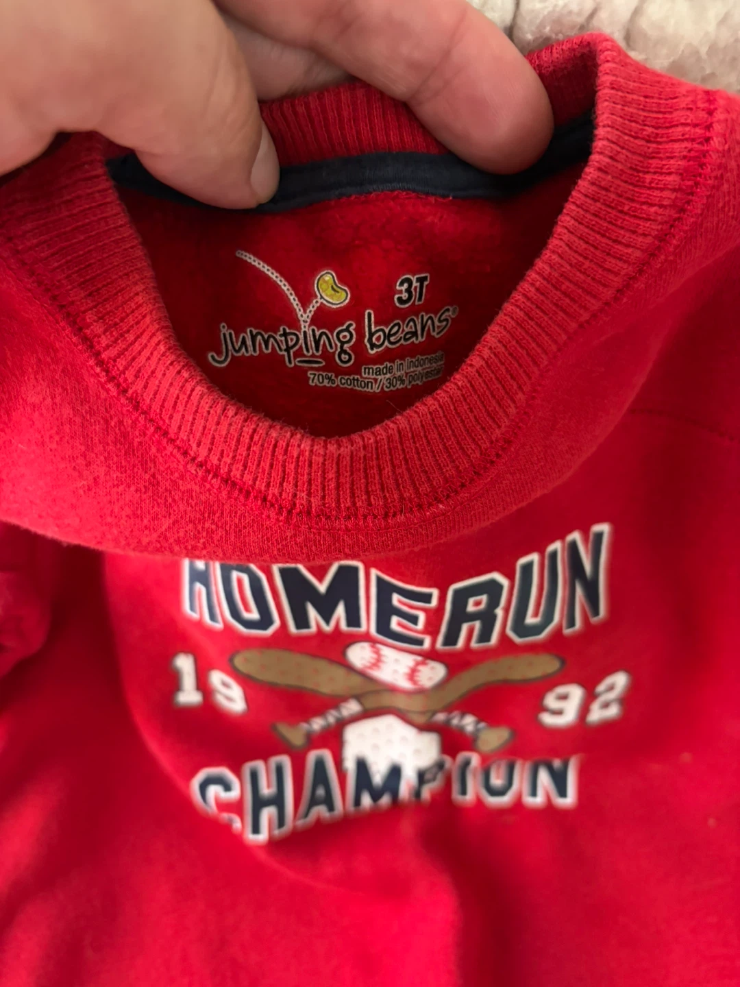 Jumping Beans Red Baseball Sweatshirt 3T - photo 2