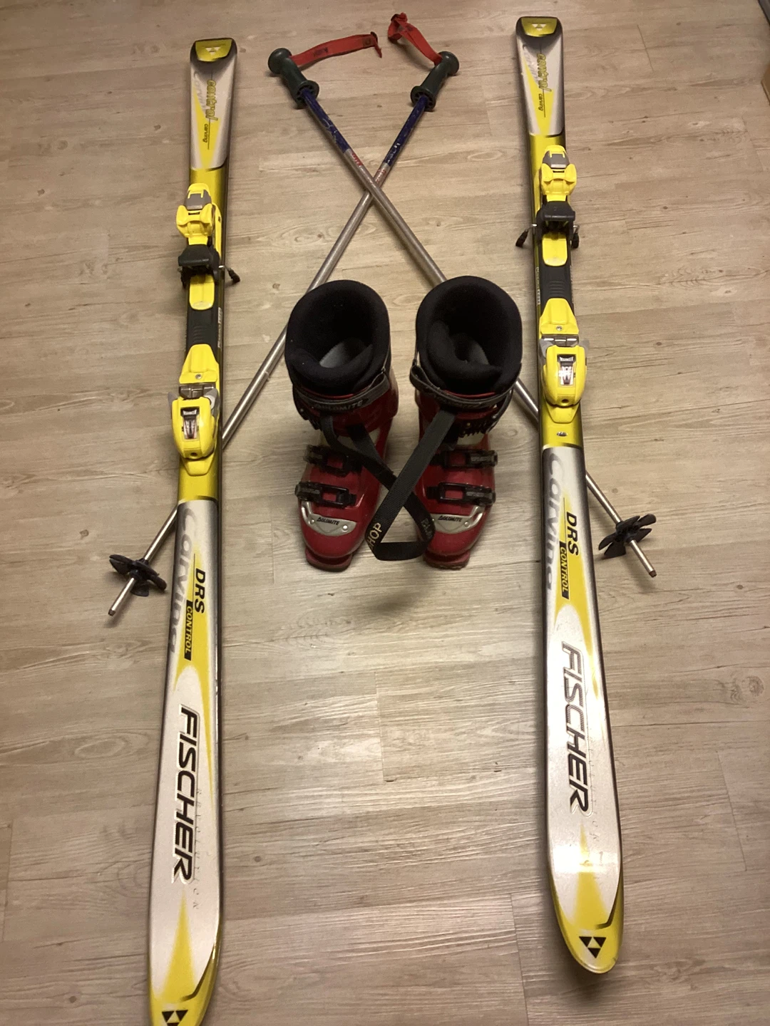 Complete Ski Package: Fischer Skis + Boots + Poles