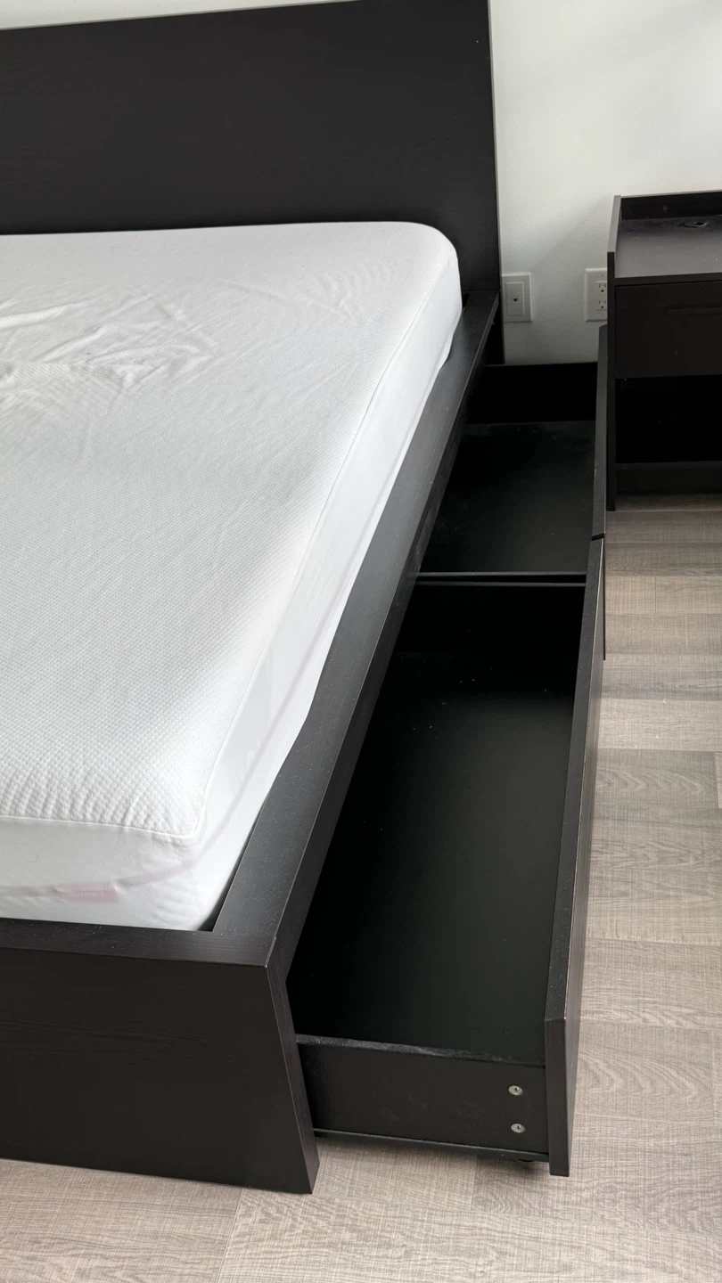 Black Storage Bed Frame with Douglas Mattress - photo 4