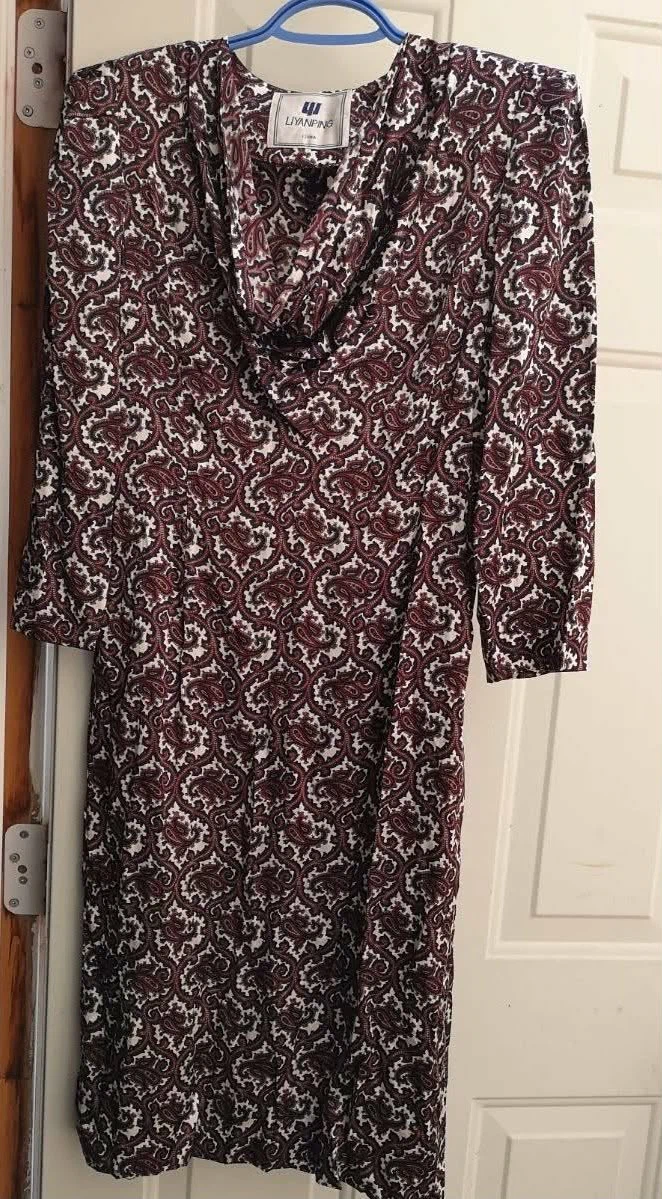 Liyanping Paisley Pattern Dress(pure silk)