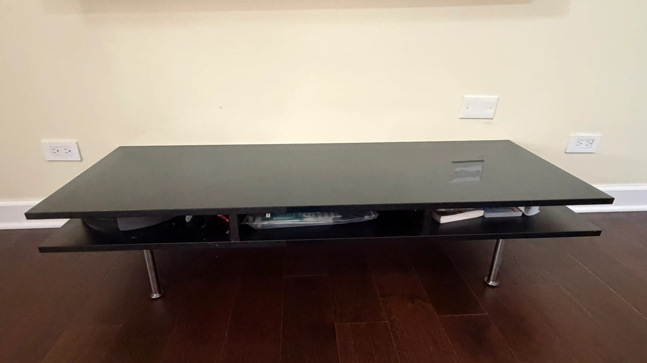 Modern Black Low-Profile TV Stand