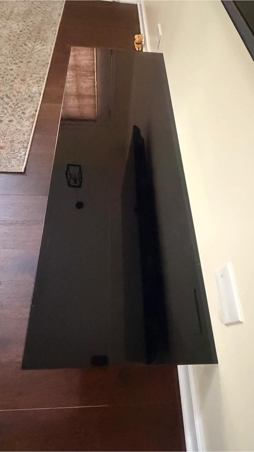 Modern Black Low-Profile TV Stand - photo 3