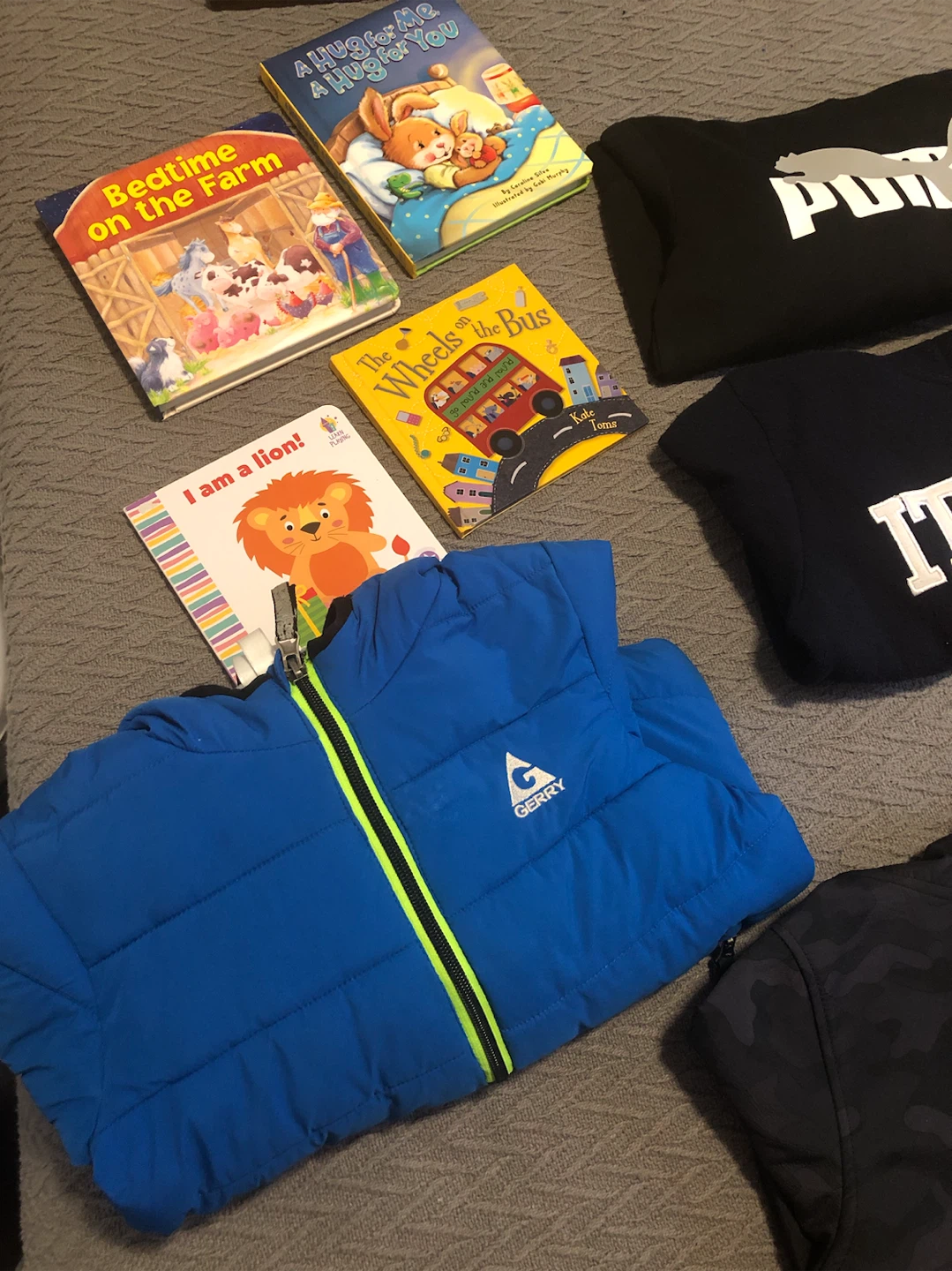 Assorted Kids Clothing and Books Bundle