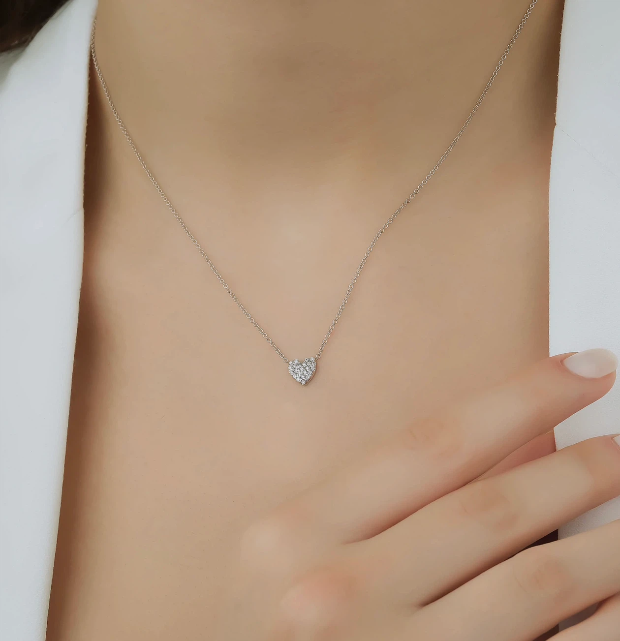 Crystal Heart Necklace - NEW IN BOX $75 OBO