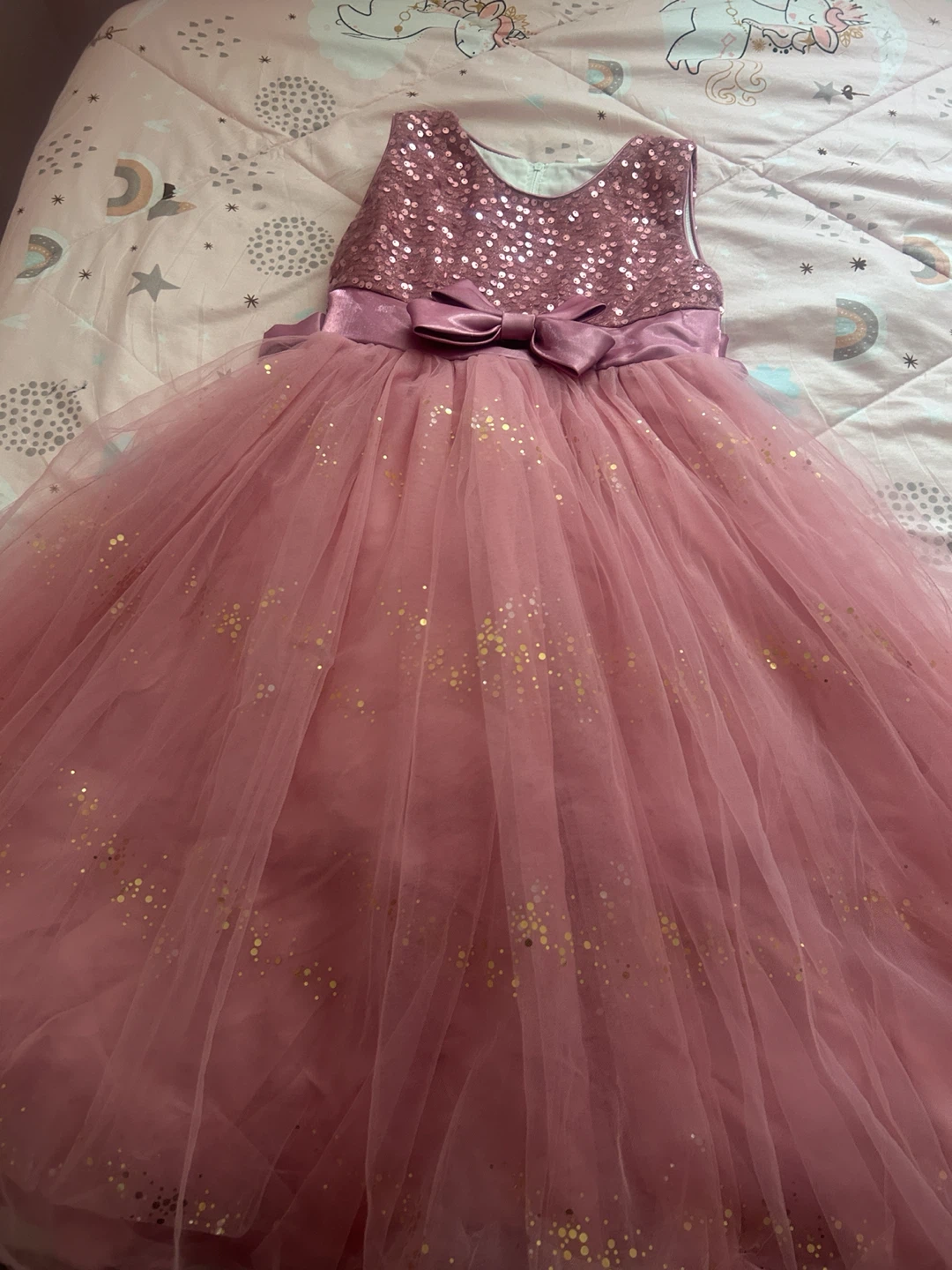 Girls Pink Sequin and Tulle Party Dress - photo 4