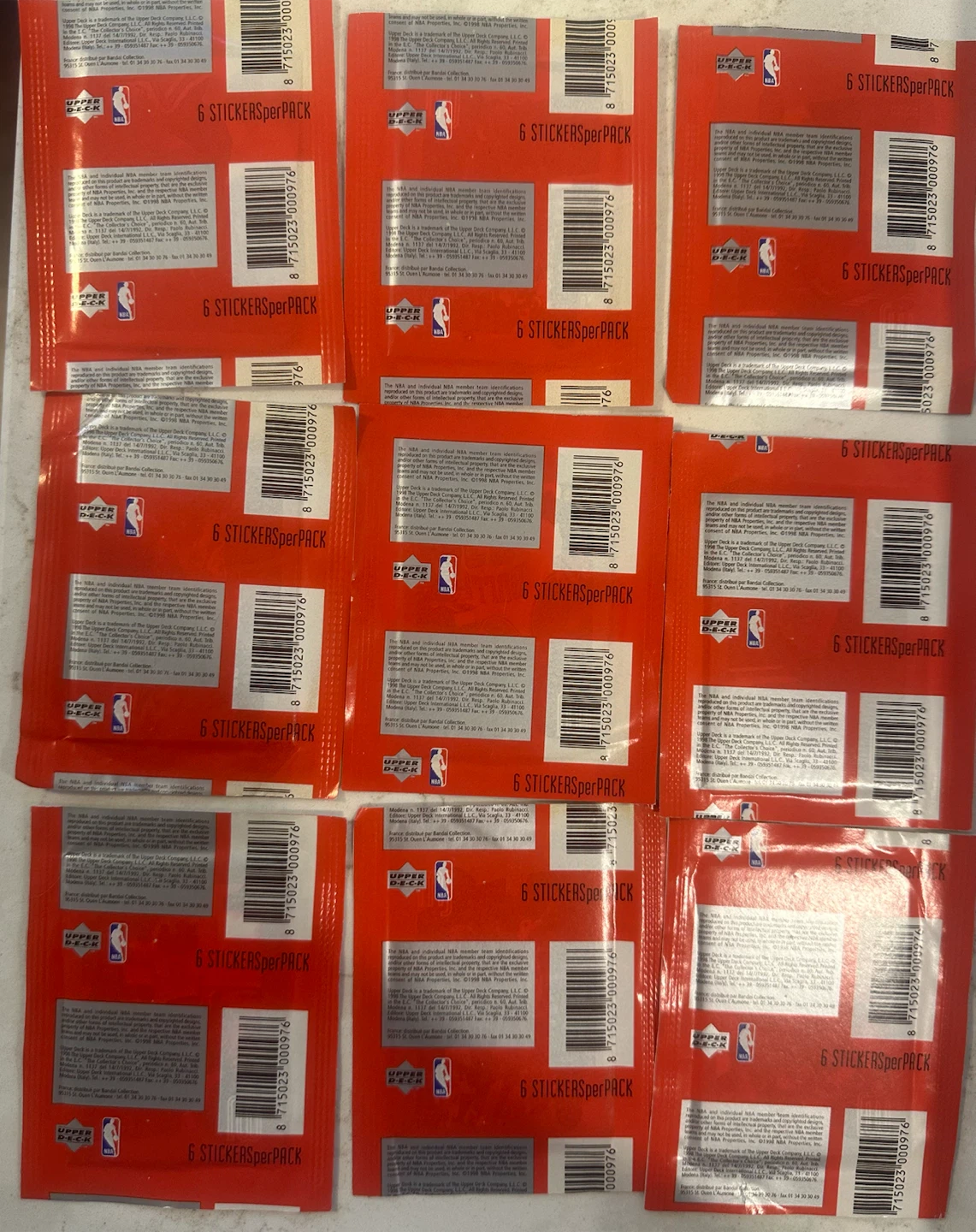 1998 UD Michael Jordan Sticker Packs (unopened!) - photo 3