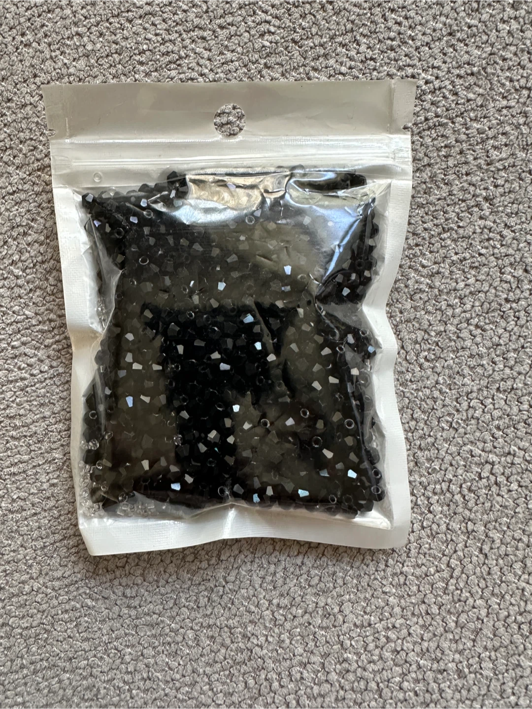 Black faceted  beads - New - 108 Grams - $2