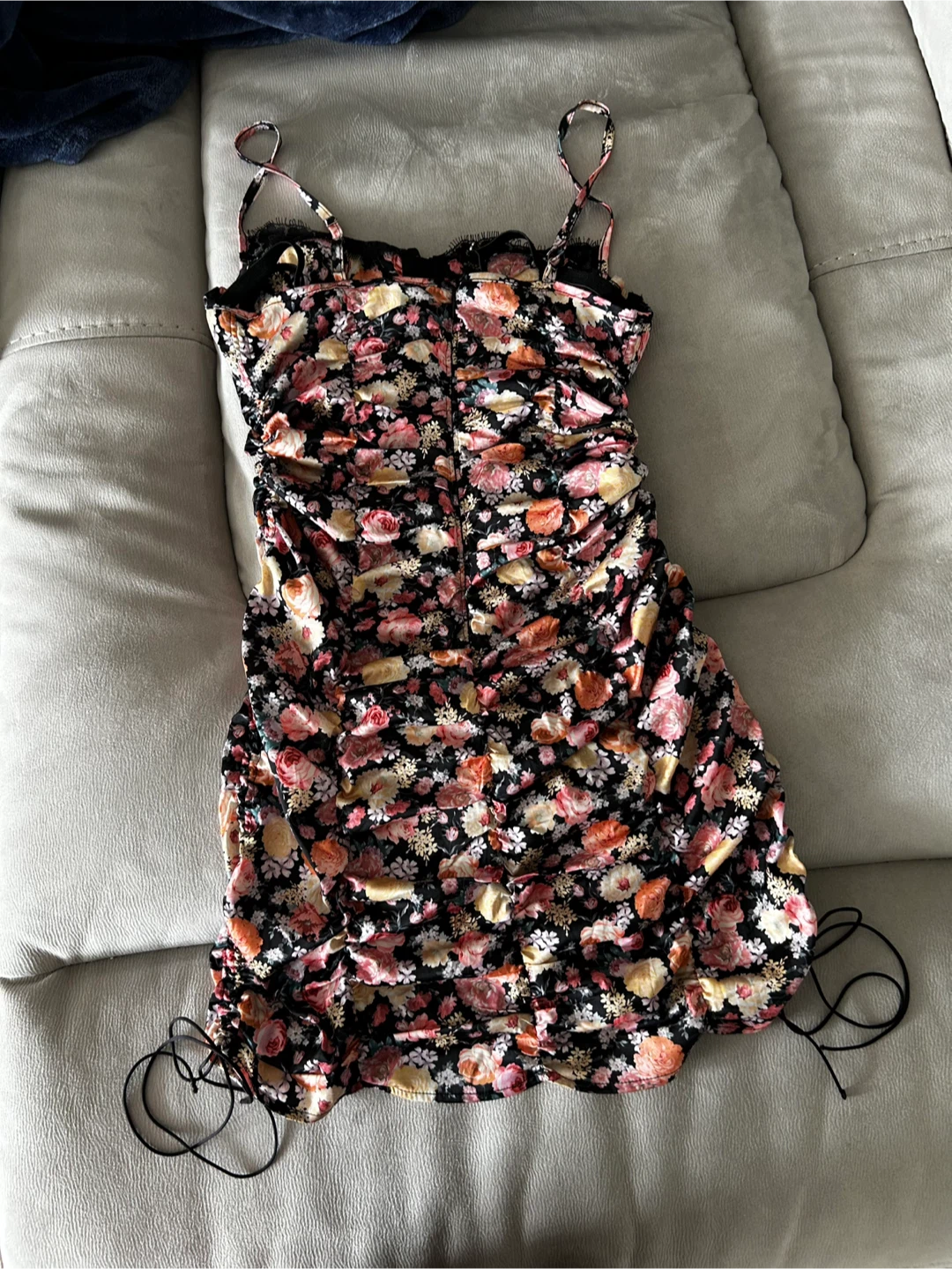 For Love & Lemons Floral Ruched Mini Dress - photo 2