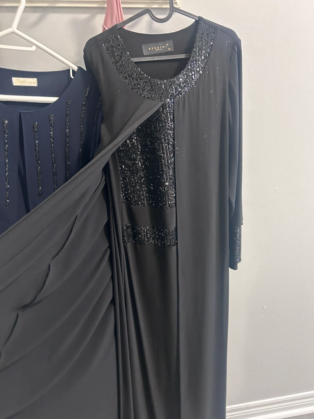 Bersini Black Sequinned Dress