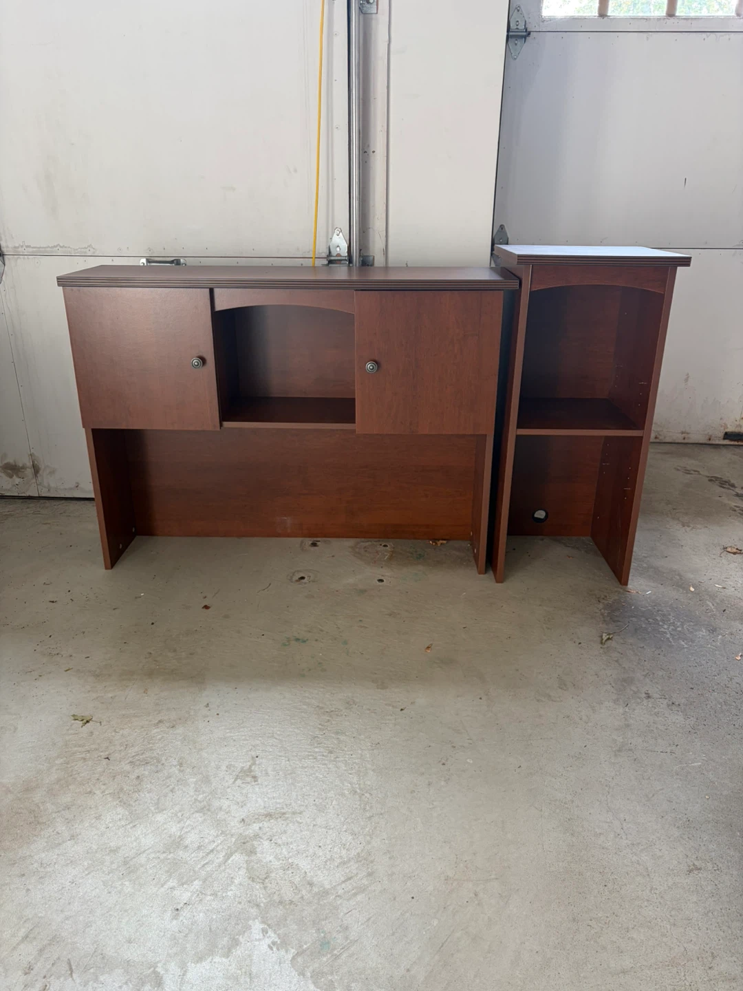 Desk Hutch and Side Shelf Unit