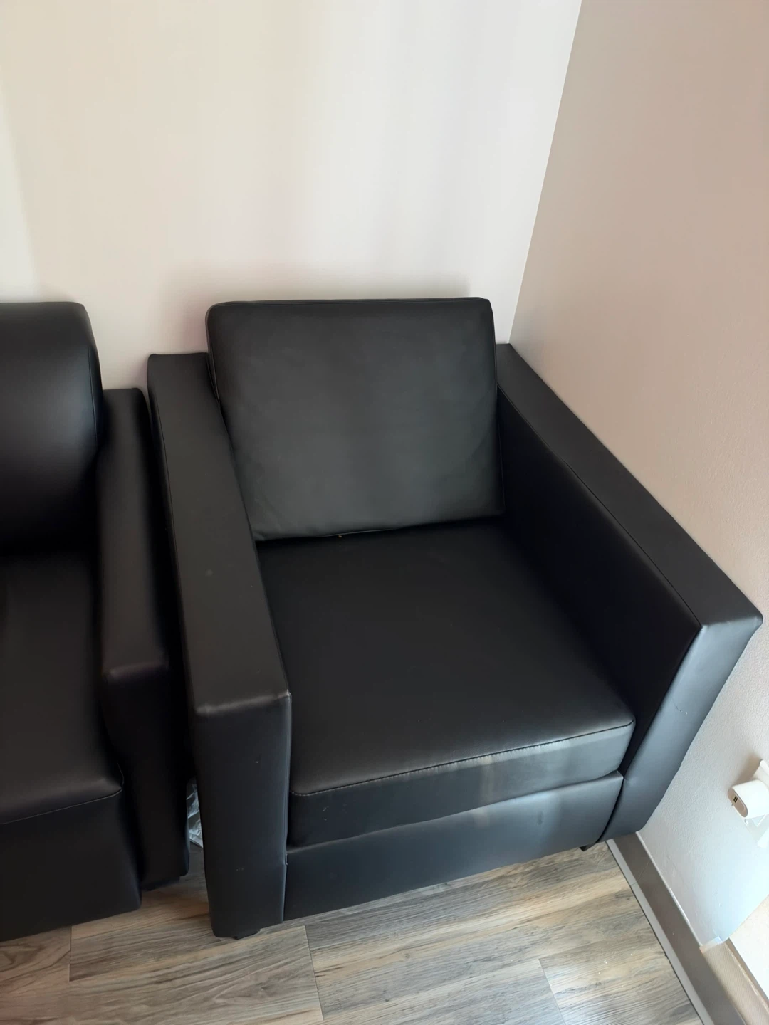 Black Sofa and Armchair Set - photo 3
