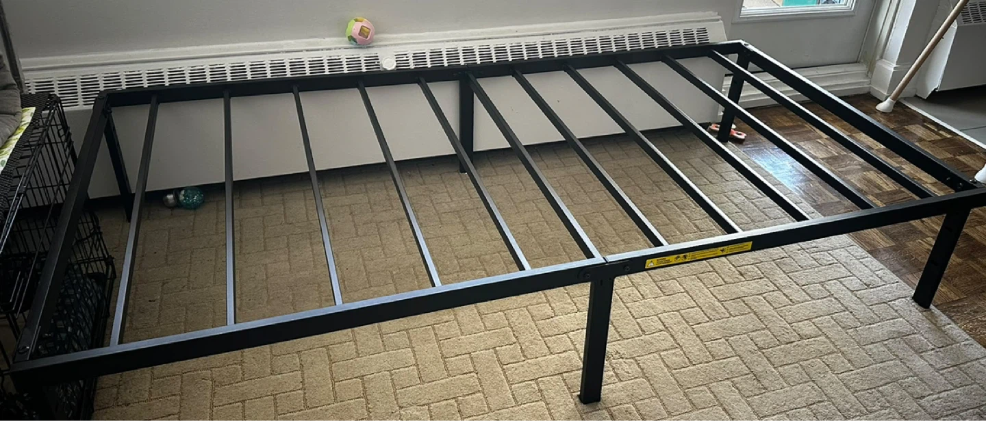 Single Bamboo Mattress and Metal Bed Frame - photo 3