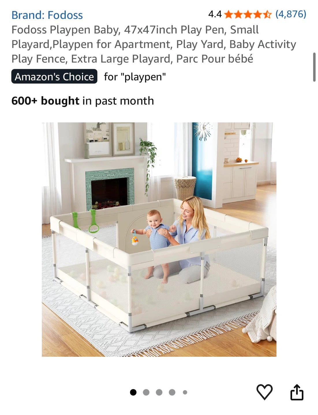 Fodoss Baby Playpen 47x47 inch - photo 3