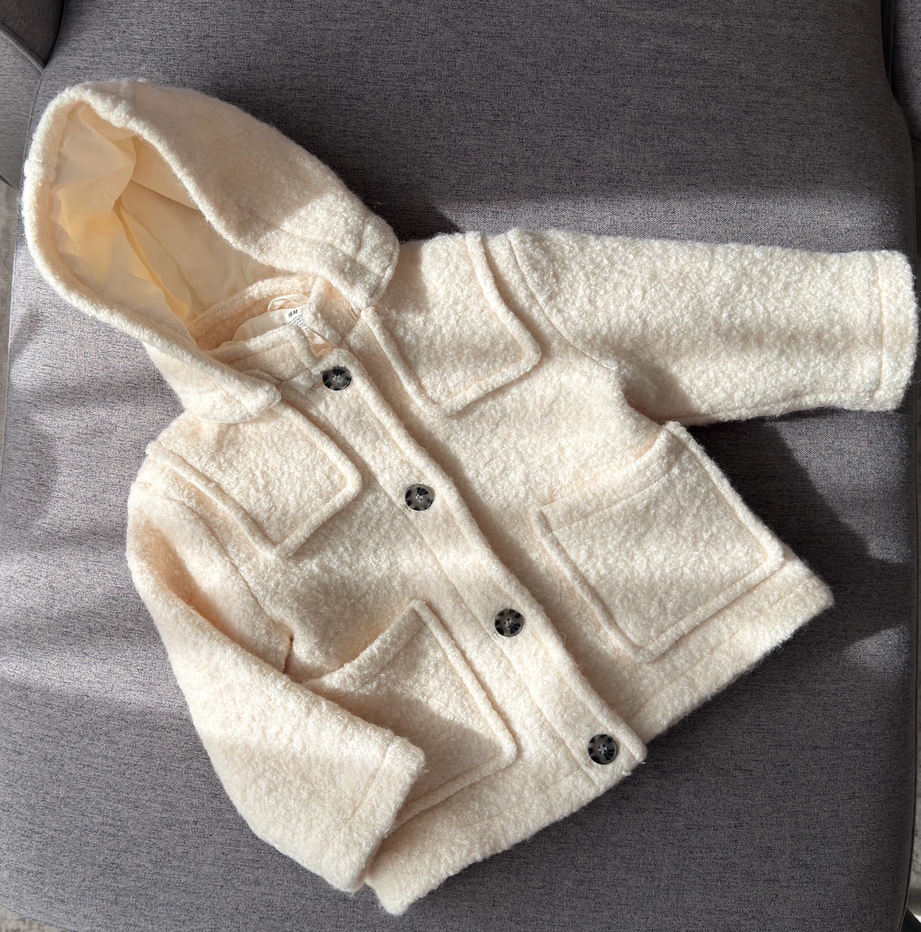 H&M Kids Cream Textured Coat