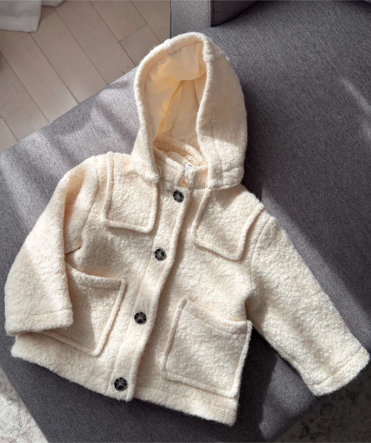 H&M Kids Cream Textured Coat - photo 2