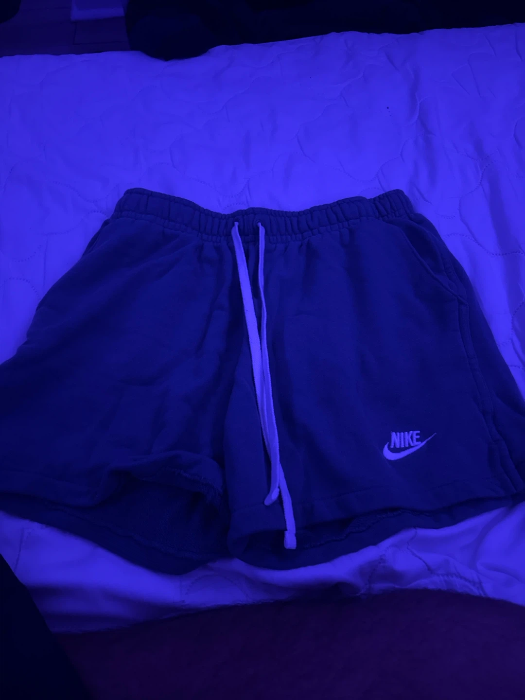 Blue Nike fleece shorts